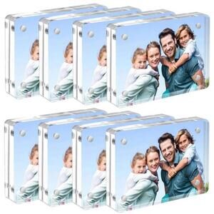 Double-Sided Magnetic Picture Frame Set - 10 Pack (3.54 in x 2.55 in)